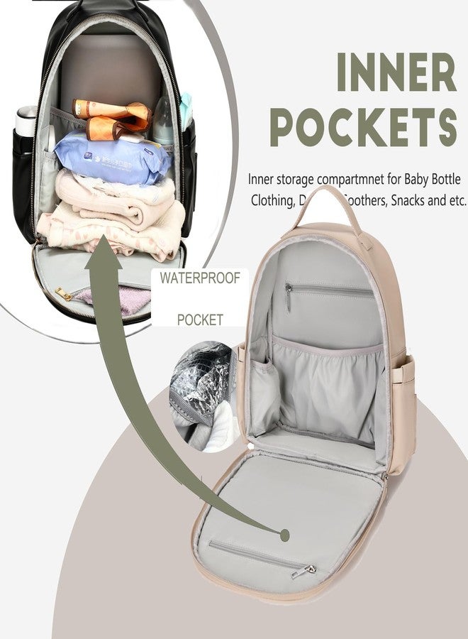 LORADI Compact Diaper Backpack with Stroller Buckle, Insulated Pockets and Water-proof Pocket - Image 3